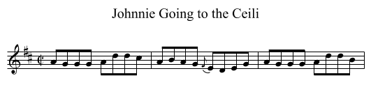 Johnnie Going to the Ceili - staff notation