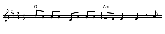 Johnnie Lad - staff notation