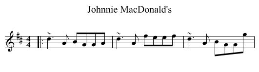 Johnnie MacDonald's - staff notation