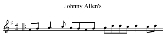 Johnny Allen's - staff notation