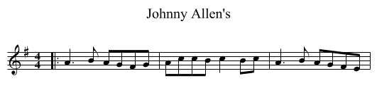 Johnny Allen's - staff notation