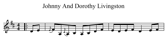 Johnny And Dorothy Livingston - staff notation