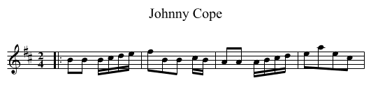 Johnny Cope - staff notation