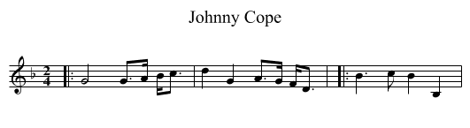 Johnny Cope - staff notation