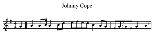 Johnny Cope - staff notation