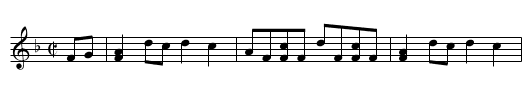 Johnny Court the Widow [1] - staff notation