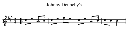 Johnny Dennehy's - staff notation