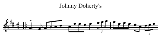 Johnny Doherty's - staff notation