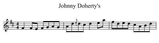 Johnny Doherty's - staff notation