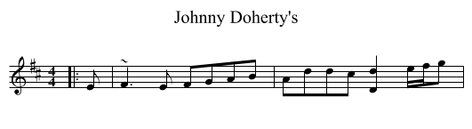 Johnny Doherty's - staff notation