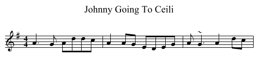 Johnny Going To Ceili - staff notation