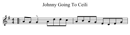 Johnny Going To Ceili - staff notation