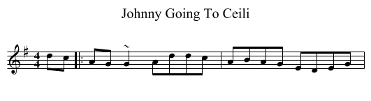 Johnny Going To Ceili - staff notation