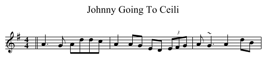 Johnny Going To Ceili - staff notation