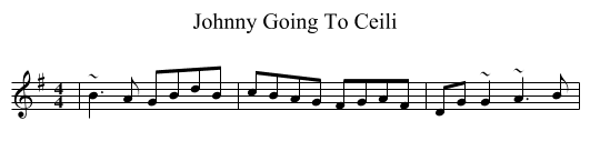 Johnny Going To Ceili - staff notation