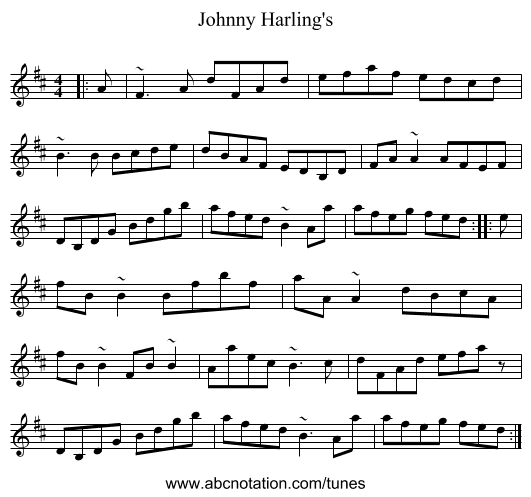 Johnny Harling's - staff notation