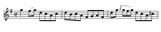 Johnny Has Gone To France  (reel)  1437 - staff notation