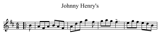Johnny Henry's - staff notation