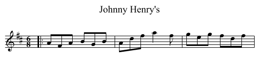 Johnny Henry's - staff notation