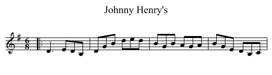 Johnny Henry's - staff notation