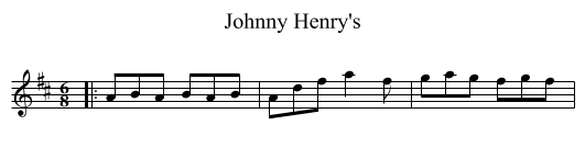 Johnny Henry's - staff notation