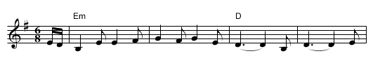 Johnny I Hardly Knew Ye - staff notation