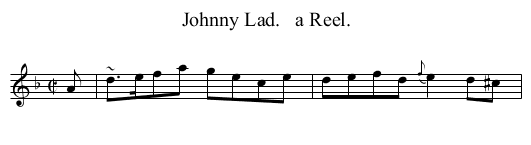 Johnny Lad.   a Reel. - staff notation
