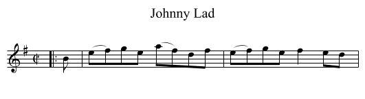 Johnny Lad - staff notation