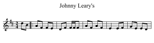 Johnny Leary's - staff notation
