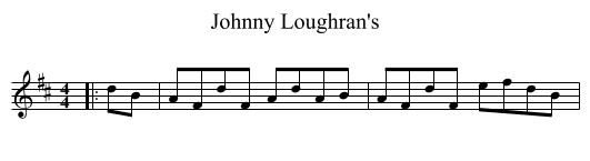 Johnny Loughran's - staff notation