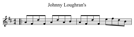 Johnny Loughran's - staff notation