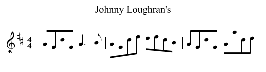 Johnny Loughran's - staff notation