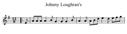 Johnny Loughran's - staff notation