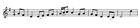 Johnny, Lovely Johnny - staff notation