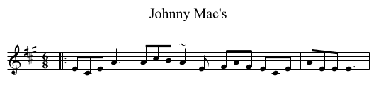 Johnny Mac's - staff notation
