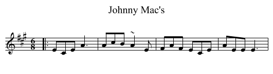 Johnny Mac's - staff notation
