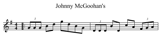 Johnny McGoohan's - staff notation
