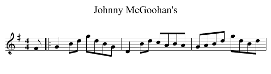 Johnny McGoohan's - staff notation