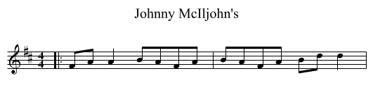 Johnny McIljohn's - staff notation