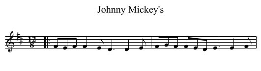 Johnny Mickey's - staff notation