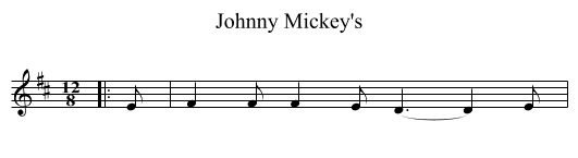 Johnny Mickey's - staff notation