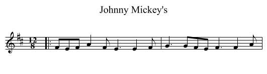 Johnny Mickey's - staff notation