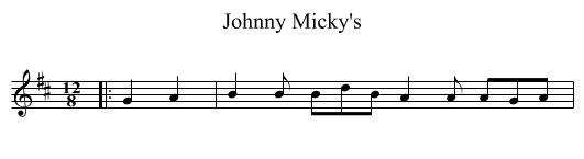 Johnny Micky's - staff notation