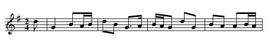 Johnny O'Leary's [2] - staff notation