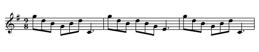 Johnny Shake Hands - staff notation