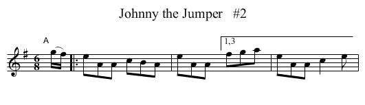 Johnny the Jumper   #2 - staff notation
