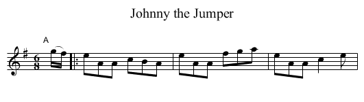 Johnny the Jumper - staff notation