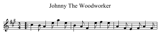 Johnny The Woodworker - staff notation