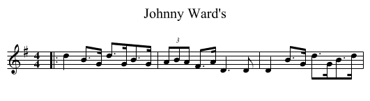 Johnny Ward's - staff notation