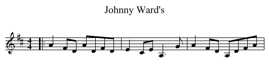 Johnny Ward's - staff notation